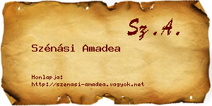 Szénási Amadea névjegykártya