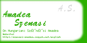 amadea szenasi business card